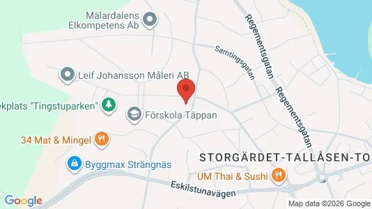 Bostadsrätter till salu i Strängnäs - kort over placeringen