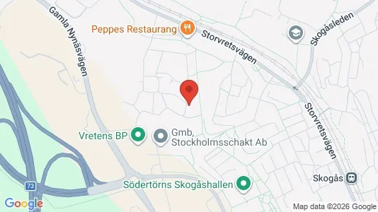Bostadsrätter till salu i Huddinge - kort over placeringen