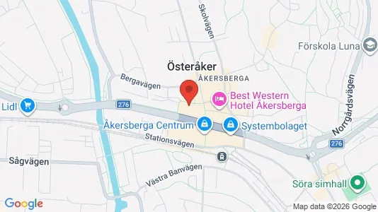 Bostadsrätter till salu i Österåker - kort over placeringen
