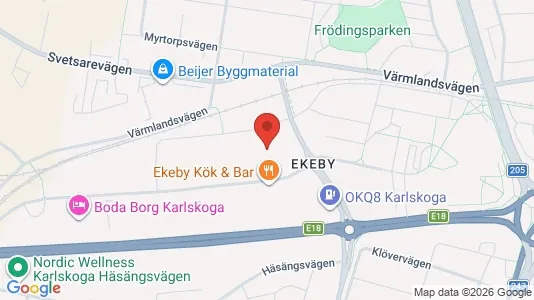 Bostadsrätter till salu i Karlskoga - kort over placeringen