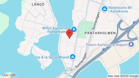 Bostadsrätter till salu i Karlskrona - kort over placeringen