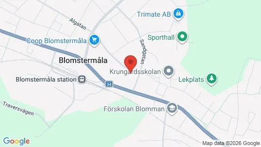 Lägenheter att hyra i Mönsterås - kort over placeringen