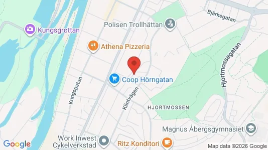 Lägenheter till salu i Trollhättan - kort over placeringen