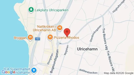 Lägenheter till salu i Ulricehamn - kort over placeringen