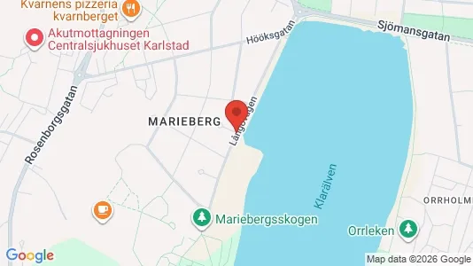 Lägenheter att hyra i Karlstad - kort over placeringen