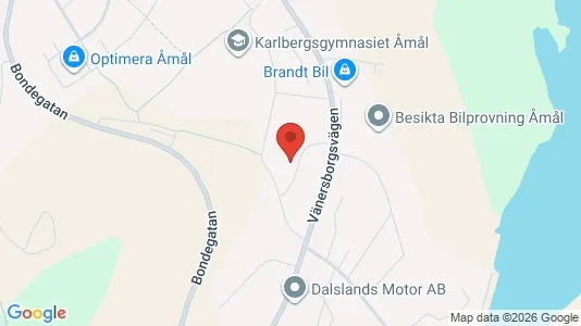 Bostadsrätter till salu i Åmål - kort over placeringen