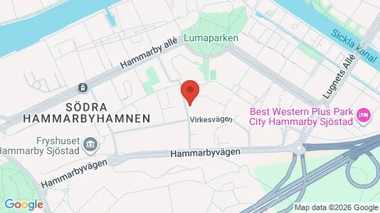 Lägenheter till salu i Hammarbyhamnen - kort over placeringen