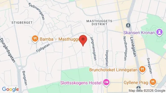 Lägenheter till salu i Majorna-Linné - kort over placeringen