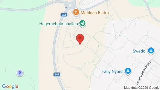 Lägenheter till salu i Täby - kort over placeringen