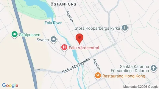Bostadsrätter till salu i Falun - kort over placeringen