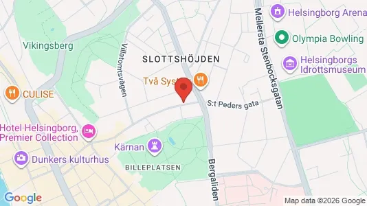 Bostadsrätter till salu i Helsingborg - kort over placeringen