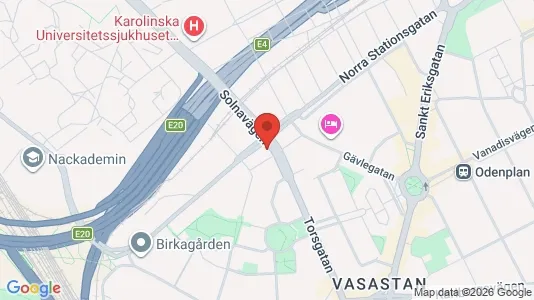 Lägenheter till salu i Vasastan - kort over placeringen
