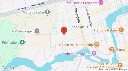 Bostadsrätter till salu i Norrköping - kort over placeringen