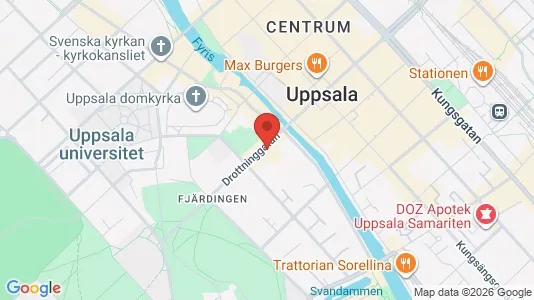 Bostadsrätter till salu i Uppsala - kort over placeringen