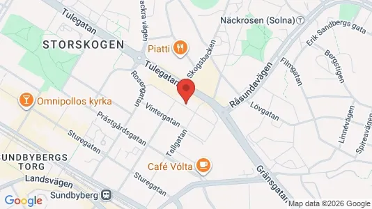 Bostadsrätter till salu i Sundbyberg - kort over placeringen