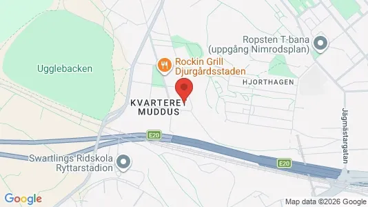 Lägenheter att hyra i Gärdet/Djurgården - kort over placeringen