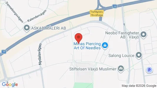 Lägenheter att hyra i Växjö - kort over placeringen