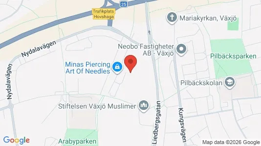 Lägenheter att hyra i Växjö - kort over placeringen