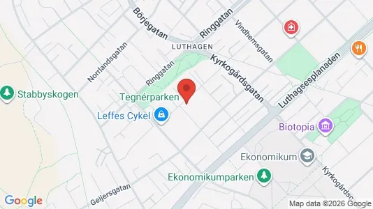 Bostadsrätter till salu i Uppsala - kort over placeringen