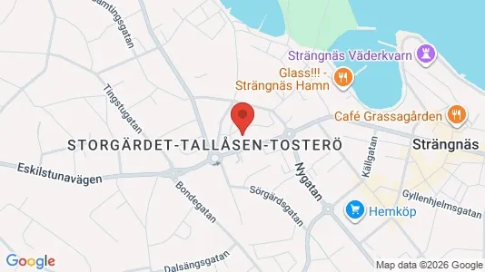 Bostadsrätter till salu i Strängnäs - kort over placeringen