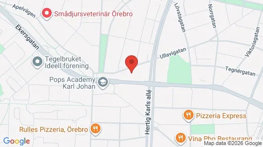 Bostadsrätter till salu i Örebro - kort over placeringen