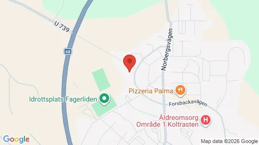 Lägenheter att hyra i Fagersta - kort over placeringen