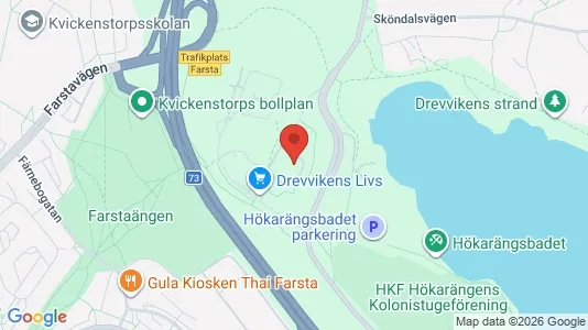 Lägenheter att hyra i Huddinge - kort over placeringen