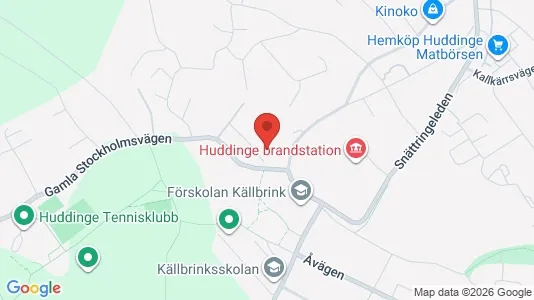 Lägenheter att hyra i Huddinge - kort over placeringen