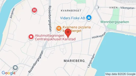 Bostadsrätter till salu i Karlstad - kort over placeringen