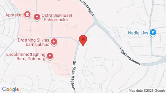 Bostadsrätter till salu i Örgryte-Härlanda - kort over placeringen