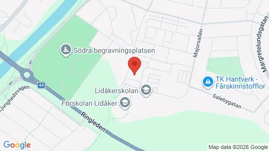 Bostadsrätter till salu i Lidköping - kort over placeringen