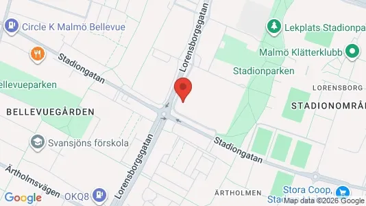 Bostadsrätter till salu i Malmö Centrum - kort over placeringen