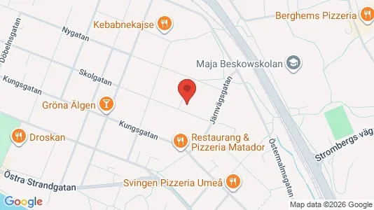 Lägenheter till salu i Umeå - kort over placeringen