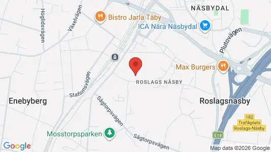 Lägenheter till salu i Täby - kort over placeringen