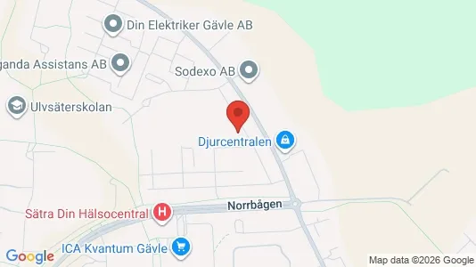 Lägenheter till salu i Gävle - kort over placeringen