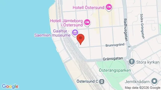 Lägenheter till salu i Östersund - kort over placeringen
