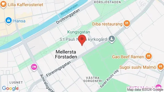 Lägenheter att hyra i Malmö Centrum - kort over placeringen