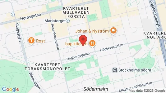 Lägenheter att hyra i Södermalm - kort over placeringen