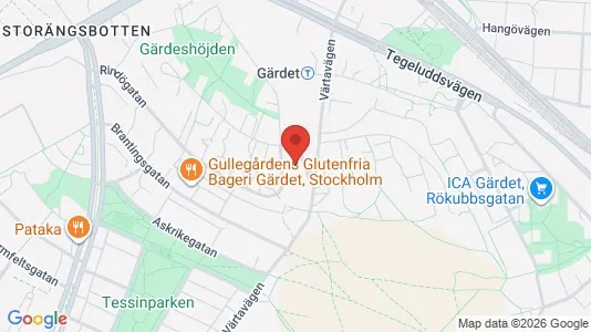 Lägenheter att hyra i Gärdet/Djurgården - kort over placeringen