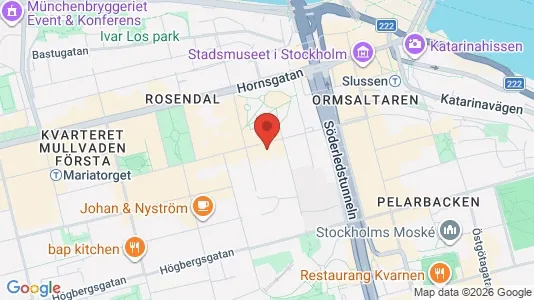 Lägenheter att hyra i Södermalm - kort over placeringen