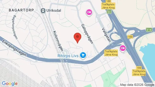 Lägenheter att hyra i Solna - kort over placeringen