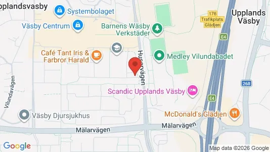 Lägenheter att hyra i Upplands Väsby - kort over placeringen