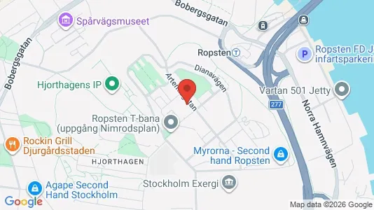 Lägenheter att hyra i Gärdet/Djurgården - kort over placeringen