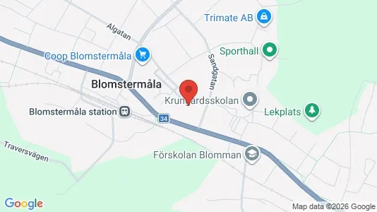 Lägenheter att hyra i Kalmar - kort over placeringen