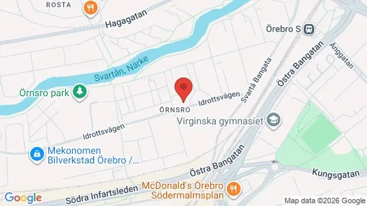 Bostadsrätter till salu i Örebro - kort over placeringen
