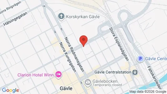 Bostadsrätter till salu i Gävle - kort over placeringen