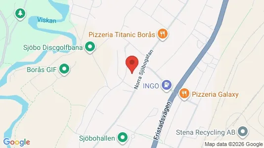 Bostadsrätter till salu i Borås - kort over placeringen