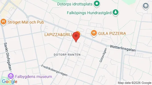 Bostadsrätter till salu i Falköping - kort over placeringen