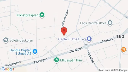 Lägenheter till salu i Umeå - kort over placeringen