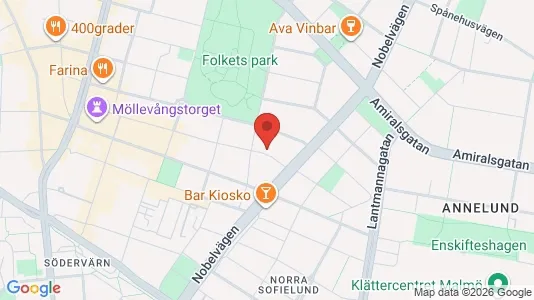 Lägenheter till salu i Malmö Centrum - kort over placeringen